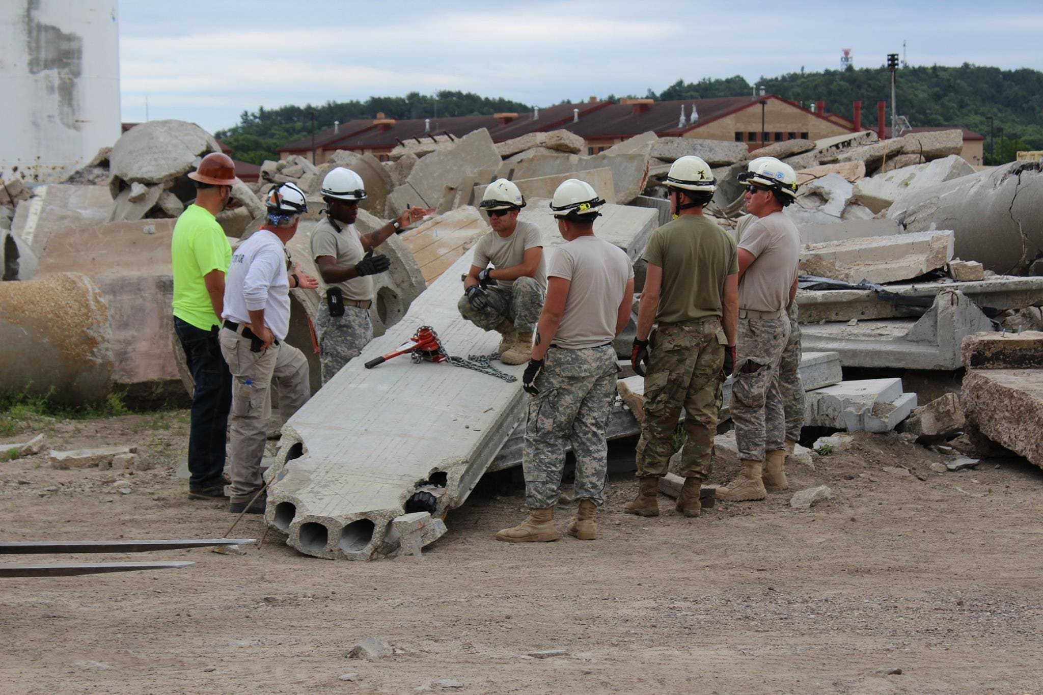 Concrete pile discussion on how to be safe