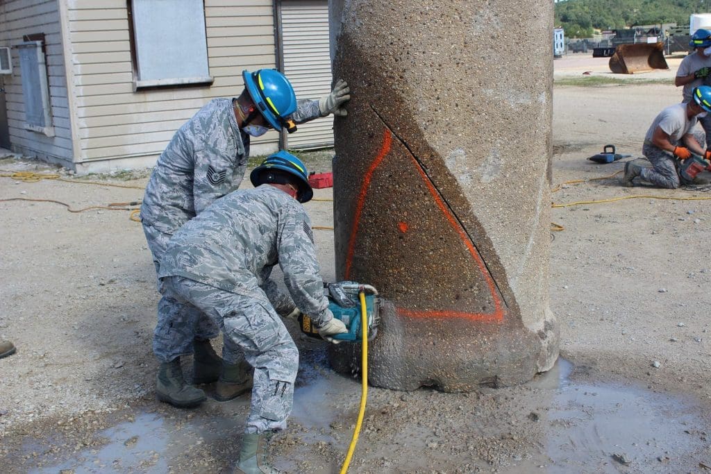 Cutting Concrete out of a support piling